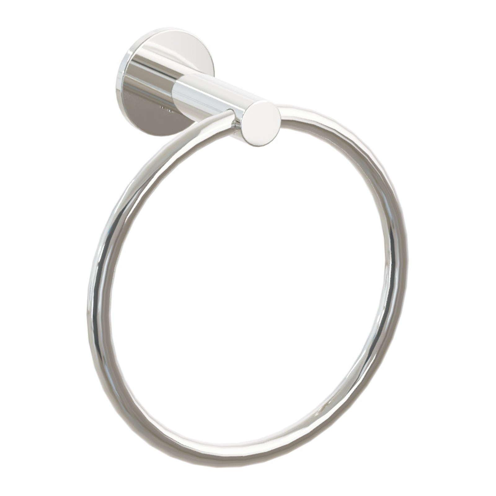 Modern Tubular Brass Towel Ring — Overall 6 3/4"