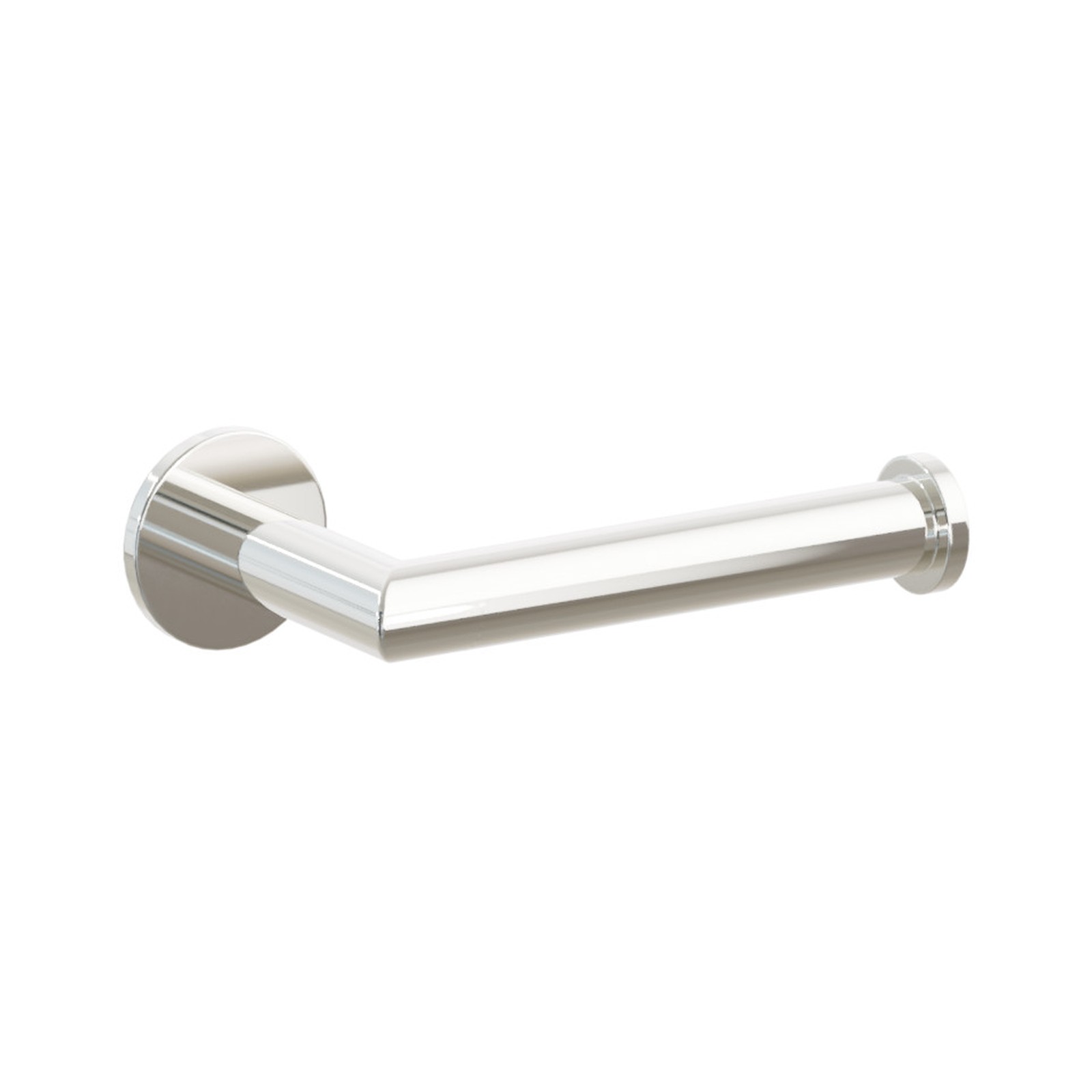 Modern Tubular Brass Paper Holder - Single Post — Overall 6"