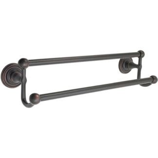 Traditional Brass Double Towel Bar — 18" CTC