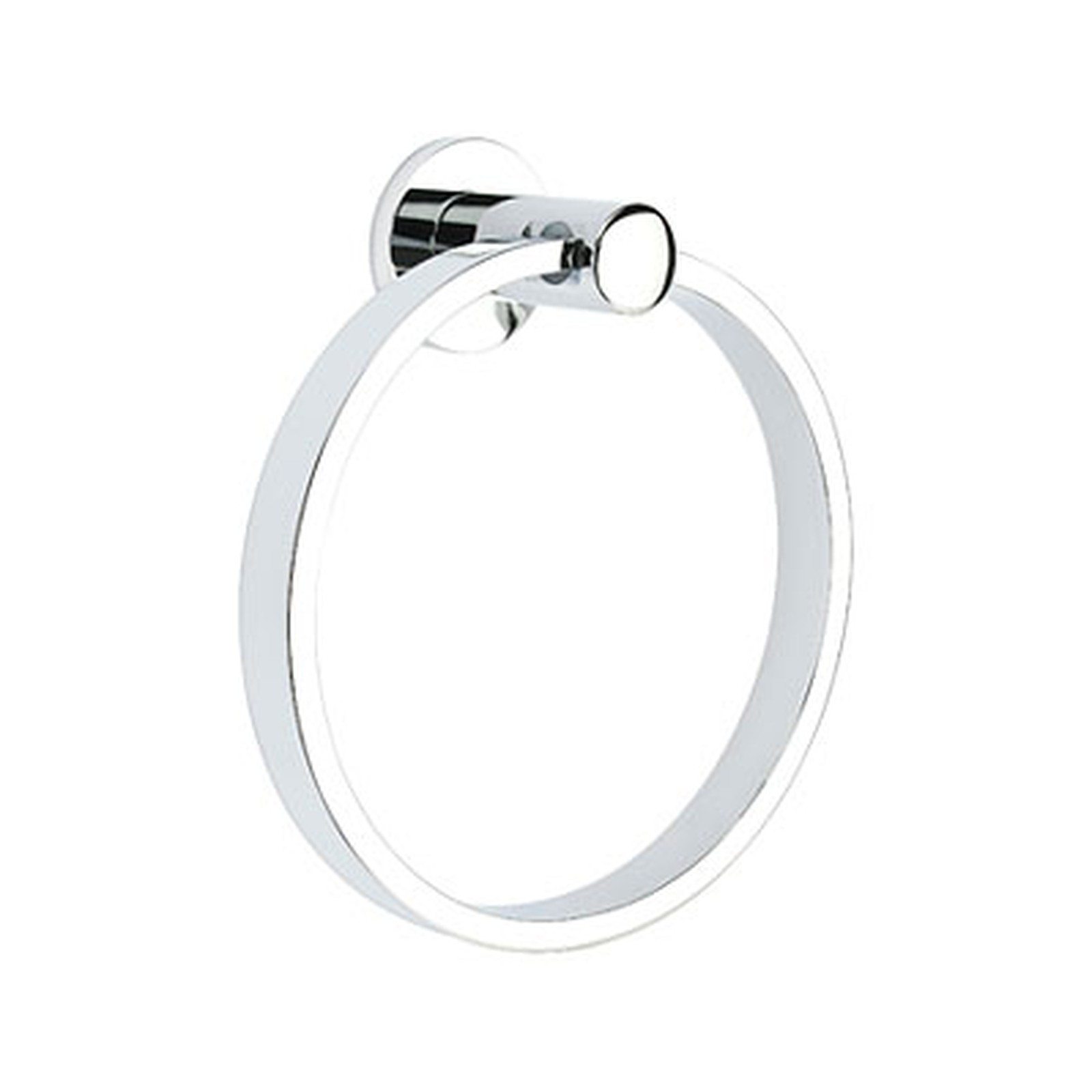 Modern Brass Towel Ring — Overall 6 1/2"